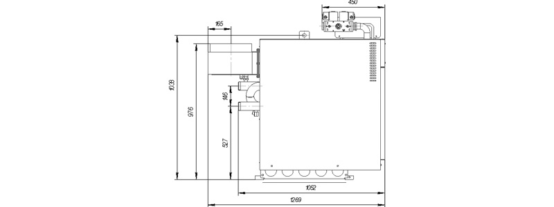 Габаритные и присоединительные размеры котла