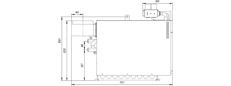 Габаритные и присоединительные размеры котла