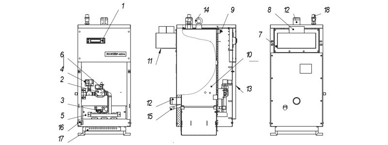Схема котла «Хопер» с КСУБ 20.10